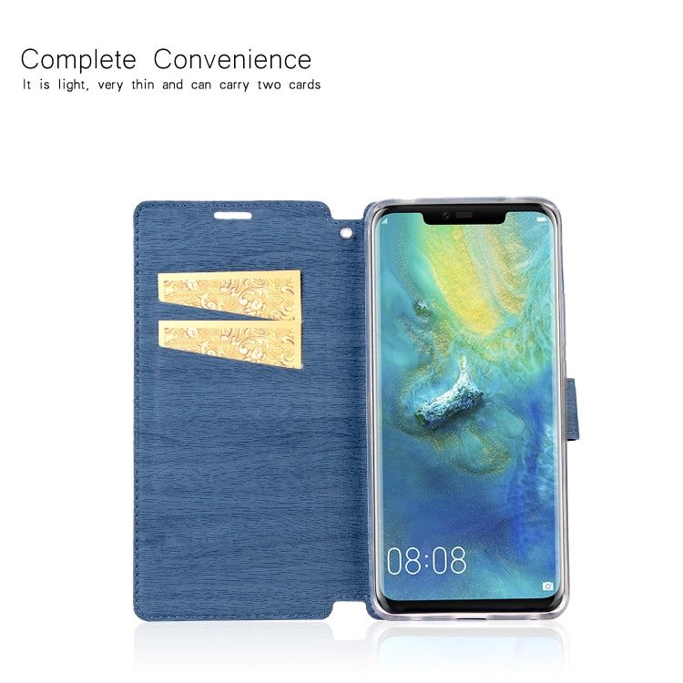 For Huawei Mate 20 Pro Ultra-thin Tree Texture Horizontal Flip TPU + PU Leather Case, with Card Slots & Holder & Lanyard