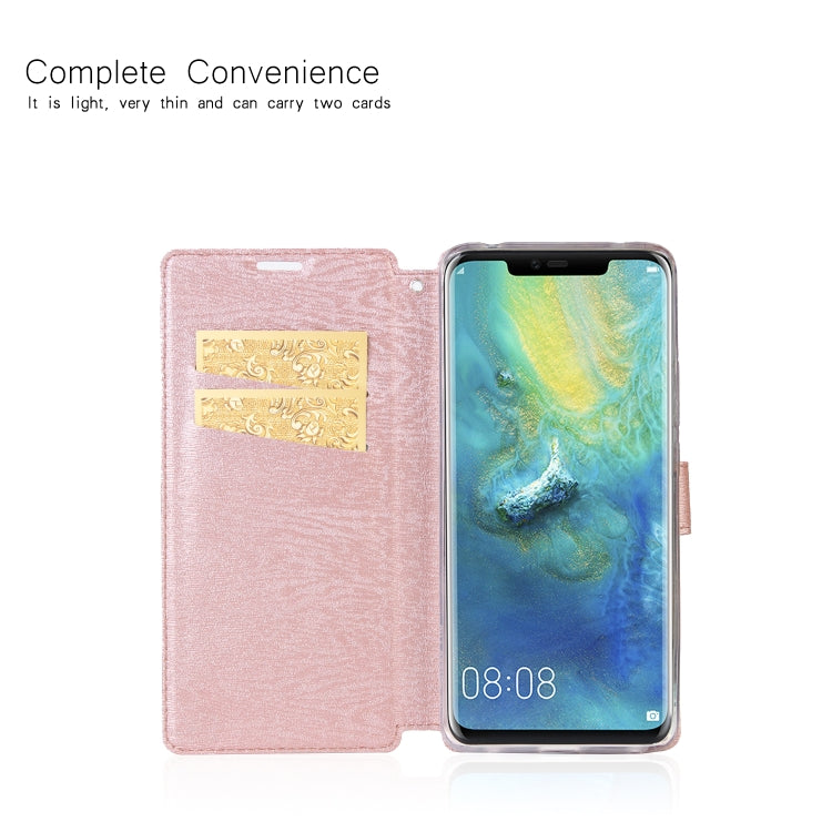 For Huawei Mate 20 Pro Ultra-thin Tree Texture Horizontal Flip TPU + PU Leather Case, with Card Slots & Holder & Lanyard
