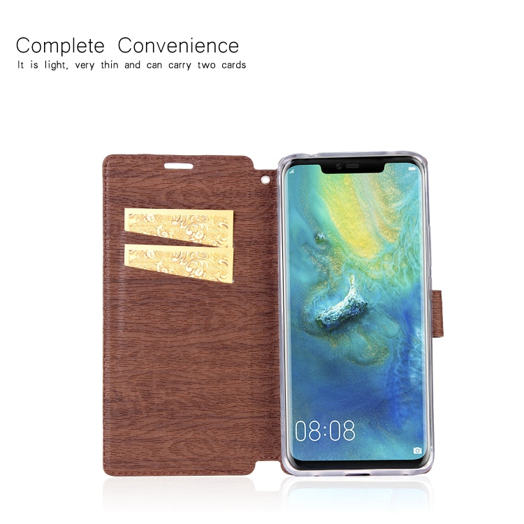 For Huawei Mate 20 Pro Ultra-thin Tree Texture Horizontal Flip TPU + PU Leather Case, with Card Slots & Holder & Lanyard