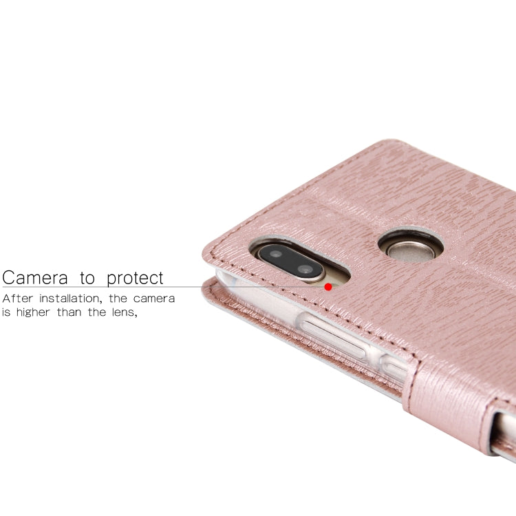 For Huawei P20 Lite Ultra-thin Tree Texture Horizontal Flip TPU + PU Leather Case, with Card Slots & Holder & Lanyard