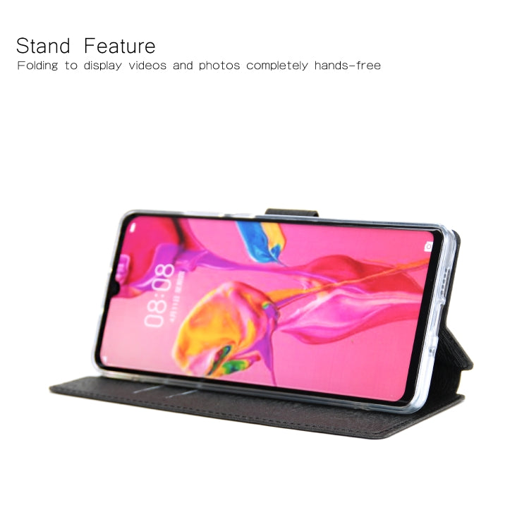 For Huawei P30 Pro Ultra-thin Tree Texture Horizontal Flip TPU + PU Leather Case, with Card Slots & Holder & Lanyard