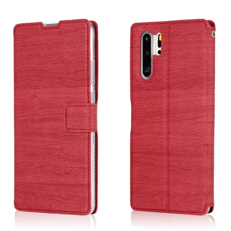 For Huawei P30 Pro Ultra-thin Tree Texture Horizontal Flip TPU + PU Leather Case, with Card Slots & Holder & Lanyard
