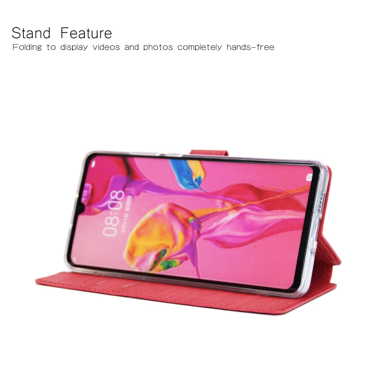 For Huawei P30 Pro Ultra-thin Tree Texture Horizontal Flip TPU + PU Leather Case, with Card Slots & Holder & Lanyard