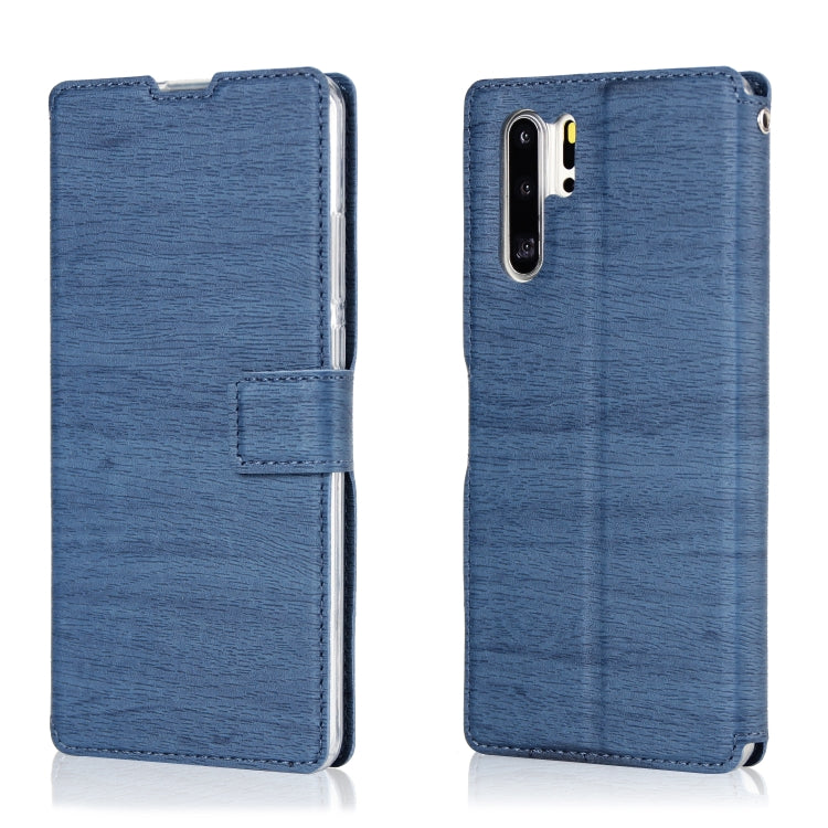 For Huawei P30 Pro Ultra-thin Tree Texture Horizontal Flip TPU + PU Leather Case, with Card Slots & Holder & Lanyard