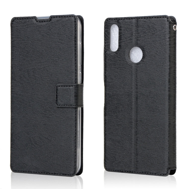For Huawei Y7 (2019) Ultra-thin Tree Texture Horizontal Flip TPU + PU Leather Case, with Card Slots & Holder & Lanyard