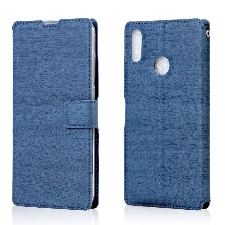 For Huawei Y9 (2019) Ultra-thin Tree Texture Horizontal Flip TPU + PU Leather Case, with Card Slots & Holder & Lanyard