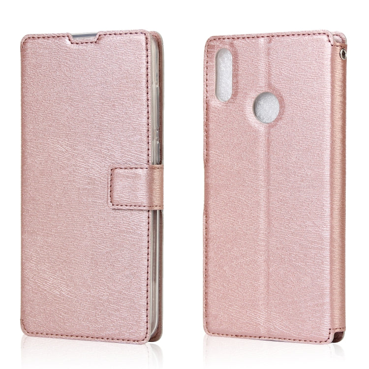 For Huawei Y9 (2019) Ultra-thin Tree Texture Horizontal Flip TPU + PU Leather Case, with Card Slots & Holder & Lanyard