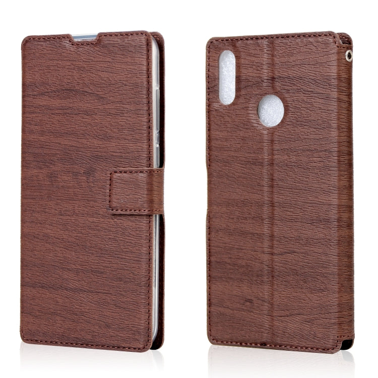 For Huawei Y9 (2019) Ultra-thin Tree Texture Horizontal Flip TPU + PU Leather Case, with Card Slots & Holder & Lanyard