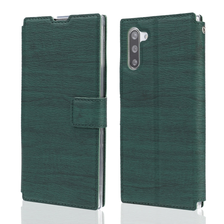 For Galaxy Note10 5G Ultra-thin Tree Texture Horizontal Flip TPU + PU Leather Case, with Card Slots & Holder & Lanyard