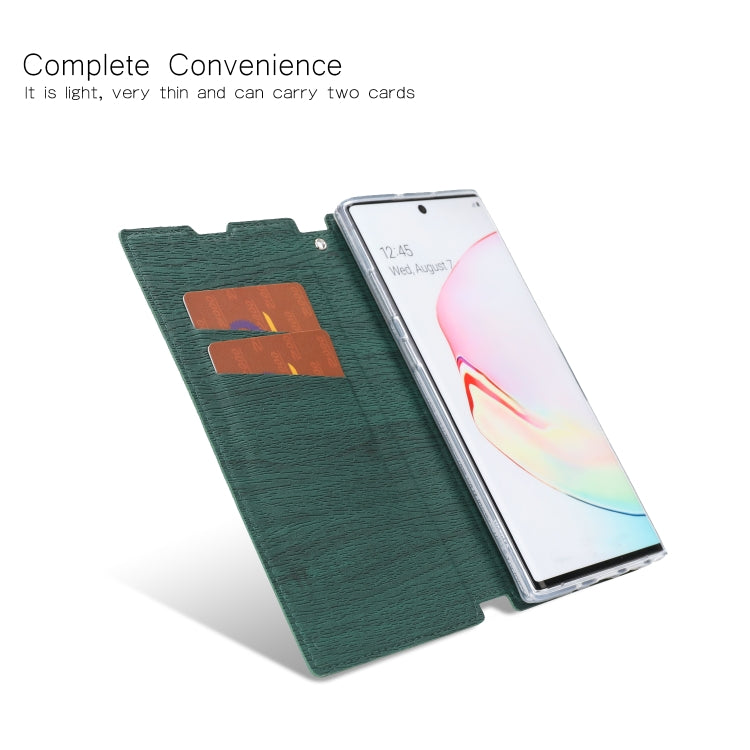 For Galaxy Note10 5G Ultra-thin Tree Texture Horizontal Flip TPU + PU Leather Case, with Card Slots & Holder & Lanyard