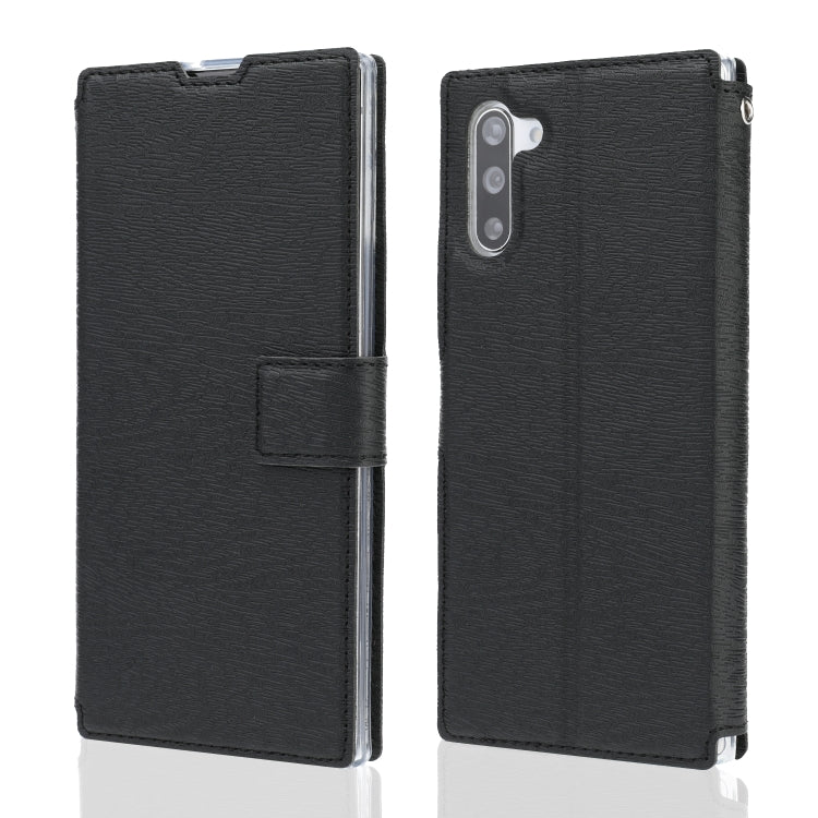 For Galaxy Note10 5G Ultra-thin Tree Texture Horizontal Flip TPU + PU Leather Case, with Card Slots & Holder & Lanyard