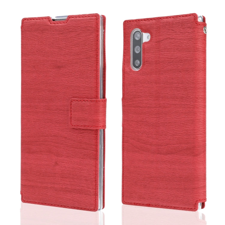 For Galaxy Note10 5G Ultra-thin Tree Texture Horizontal Flip TPU + PU Leather Case, with Card Slots & Holder & Lanyard