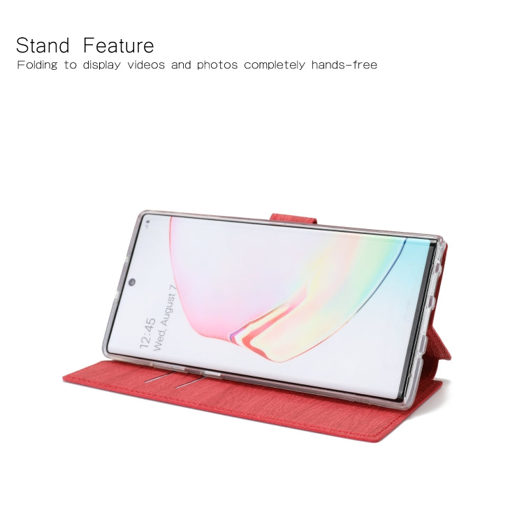 For Galaxy Note10 5G Ultra-thin Tree Texture Horizontal Flip TPU + PU Leather Case, with Card Slots & Holder & Lanyard