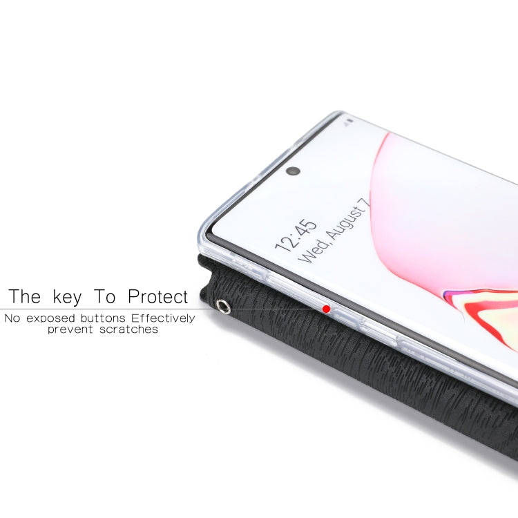For Galaxy Note10 5G Ultra-thin Tree Texture Horizontal Flip TPU + PU Leather Case, with Card Slots & Holder & Lanyard