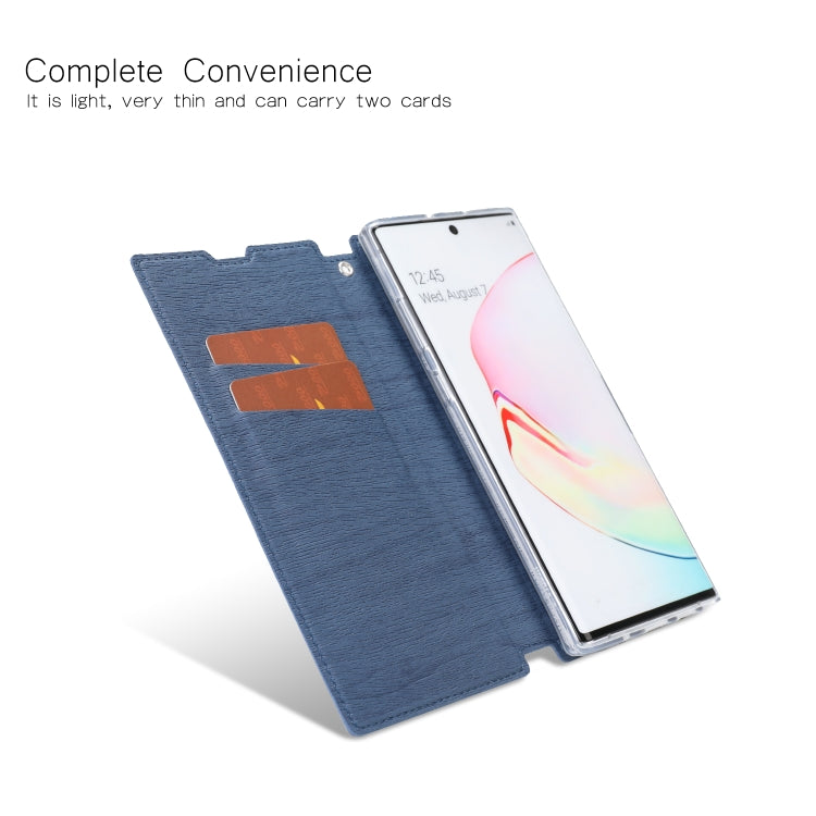 For Galaxy Note10 5G Ultra-thin Tree Texture Horizontal Flip TPU + PU Leather Case, with Card Slots & Holder & Lanyard