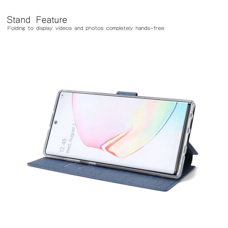 For Galaxy Note10 5G Ultra-thin Tree Texture Horizontal Flip TPU + PU Leather Case, with Card Slots & Holder & Lanyard