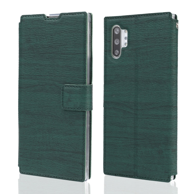 For Galaxy Note10+ 5G Ultra-thin Tree Texture Horizontal Flip TPU + PU Leather Case, with Card Slots & Holder & Lanyard