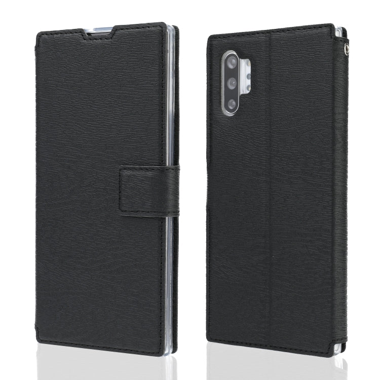 For Galaxy Note10+ 5G Ultra-thin Tree Texture Horizontal Flip TPU + PU Leather Case, with Card Slots & Holder & Lanyard