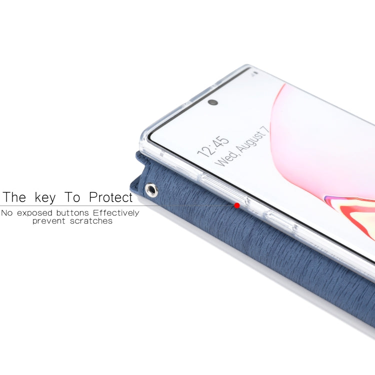 For Galaxy Note10+ 5G Ultra-thin Tree Texture Horizontal Flip TPU + PU Leather Case, with Card Slots & Holder & Lanyard