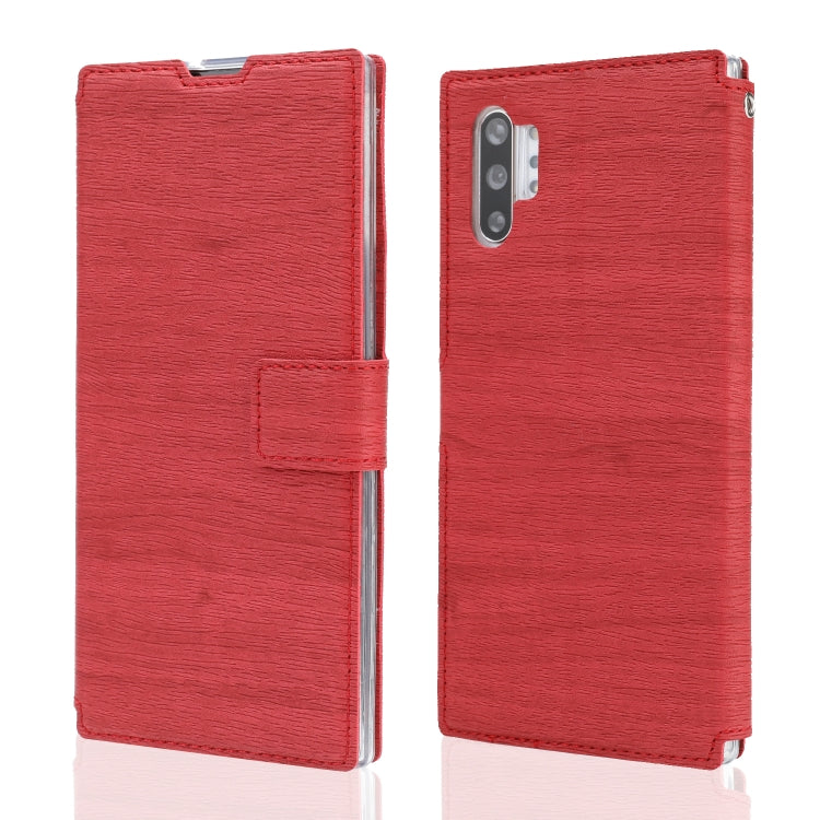 For Galaxy Note10+ 5G Ultra-thin Tree Texture Horizontal Flip TPU + PU Leather Case, with Card Slots & Holder & Lanyard