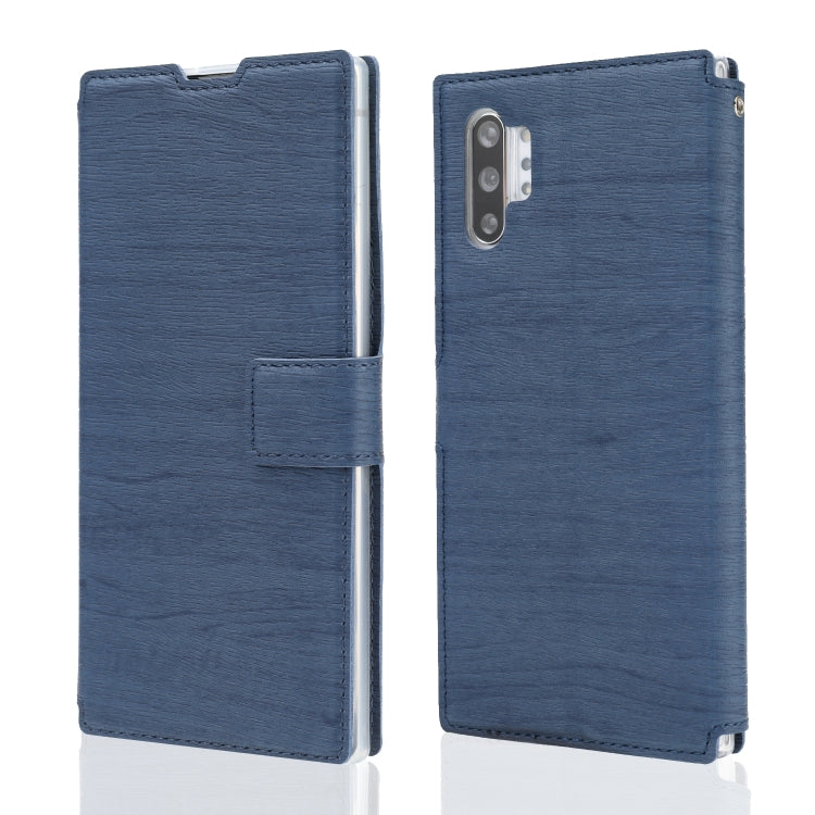 For Galaxy Note10+ 5G Ultra-thin Tree Texture Horizontal Flip TPU + PU Leather Case, with Card Slots & Holder & Lanyard