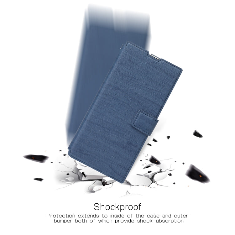 For Galaxy Note10+ 5G Ultra-thin Tree Texture Horizontal Flip TPU + PU Leather Case, with Card Slots & Holder & Lanyard