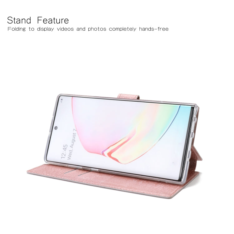 For Galaxy Note10+ 5G Ultra-thin Tree Texture Horizontal Flip TPU + PU Leather Case, with Card Slots & Holder & Lanyard