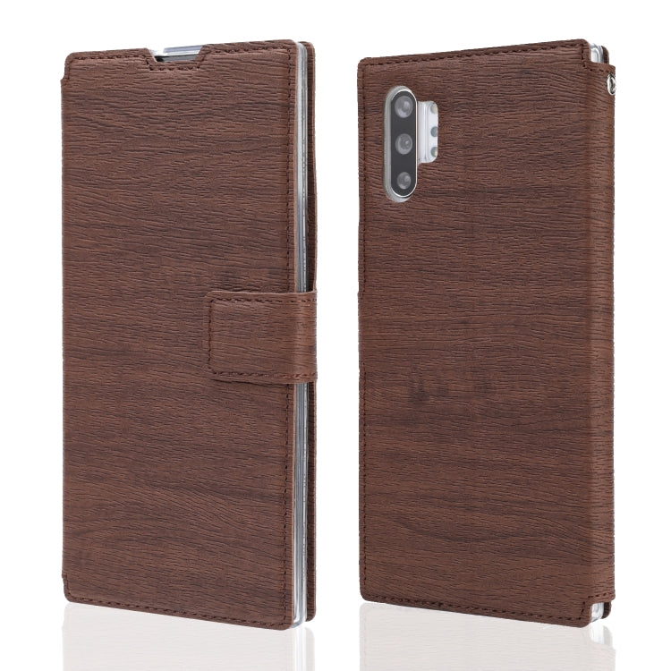 For Galaxy Note10+ 5G Ultra-thin Tree Texture Horizontal Flip TPU + PU Leather Case, with Card Slots & Holder & Lanyard