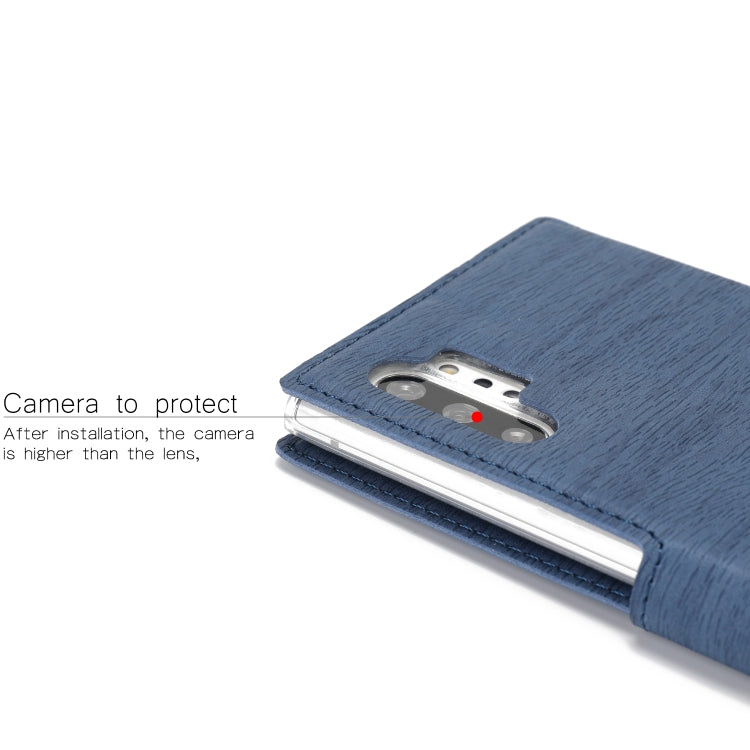 For Galaxy Note10+ 5G Ultra-thin Tree Texture Horizontal Flip TPU + PU Leather Case, with Card Slots & Holder & Lanyard
