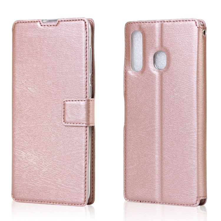For Galaxy A30 / A50 / A20 Ultra-thin Tree Texture Horizontal Flip TPU + PU Leather Case, with Card Slots & Holder & Lanyard