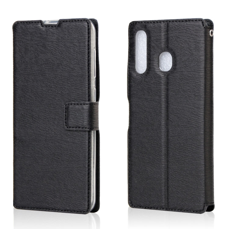 For Galaxy A40 Ultra-thin Tree Texture Horizontal Flip TPU + PU Leather Case, with Card Slots & Holder & Lanyard