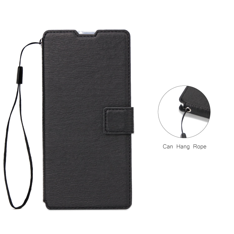 For Galaxy A40 Ultra-thin Tree Texture Horizontal Flip TPU + PU Leather Case, with Card Slots & Holder & Lanyard