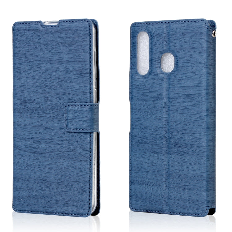 For Galaxy A40 Ultra-thin Tree Texture Horizontal Flip TPU + PU Leather Case, with Card Slots & Holder & Lanyard