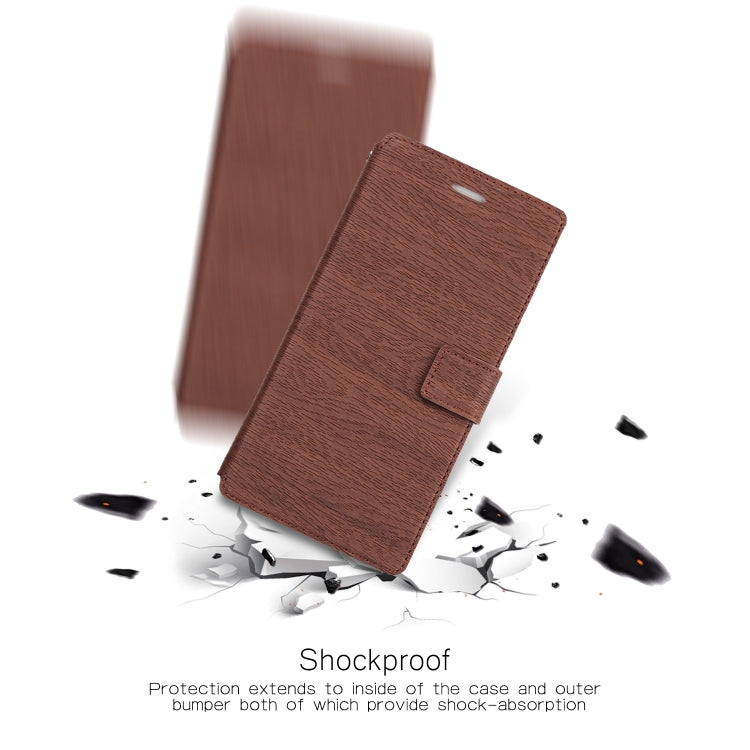 For Galaxy J6+ Ultra-thin Tree Texture Horizontal Flip TPU + PU Leather Case, with Card Slots & Holder & Lanyard