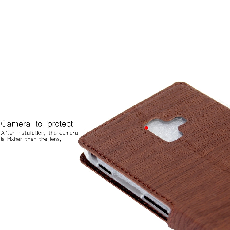 For Galaxy J6+ Ultra-thin Tree Texture Horizontal Flip TPU + PU Leather Case, with Card Slots & Holder & Lanyard