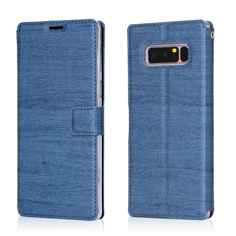 For Galaxy Note8 Ultra-thin Tree Texture Horizontal Flip TPU + PU Leather Case, with Card Slots & Holder & Lanyard