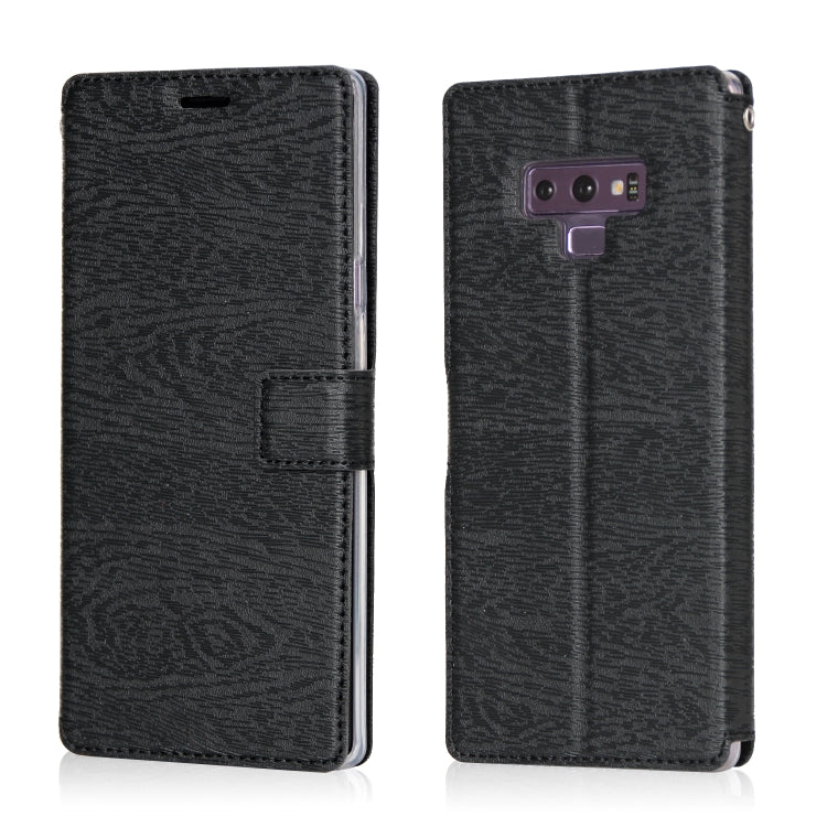 For Galaxy Note9 Ultra-thin Tree Texture Horizontal Flip TPU + PU Leather Case, with Card Slots & Holder & Lanyard