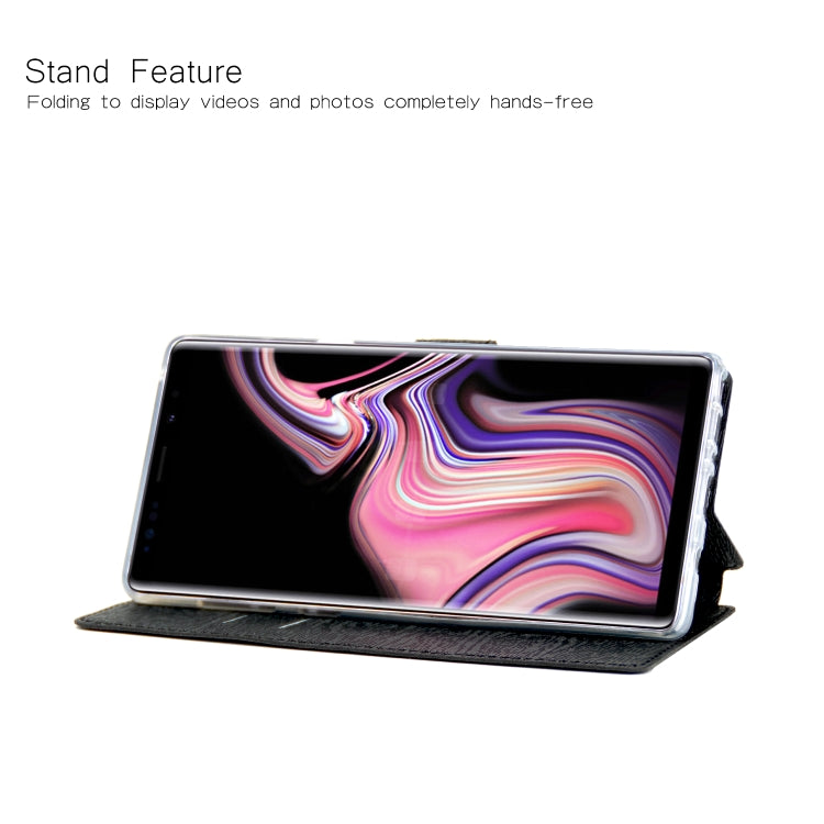For Galaxy Note9 Ultra-thin Tree Texture Horizontal Flip TPU + PU Leather Case, with Card Slots & Holder & Lanyard