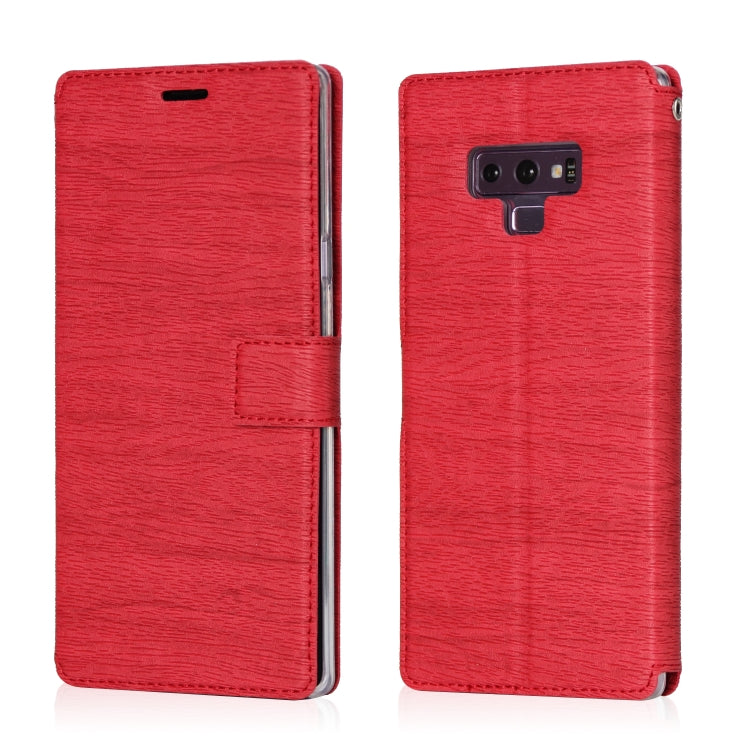 For Galaxy Note9 Ultra-thin Tree Texture Horizontal Flip TPU + PU Leather Case, with Card Slots & Holder & Lanyard