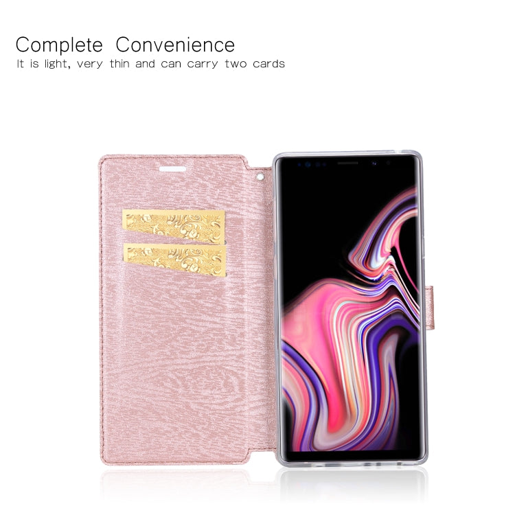 For Galaxy Note9 Ultra-thin Tree Texture Horizontal Flip TPU + PU Leather Case, with Card Slots & Holder & Lanyard