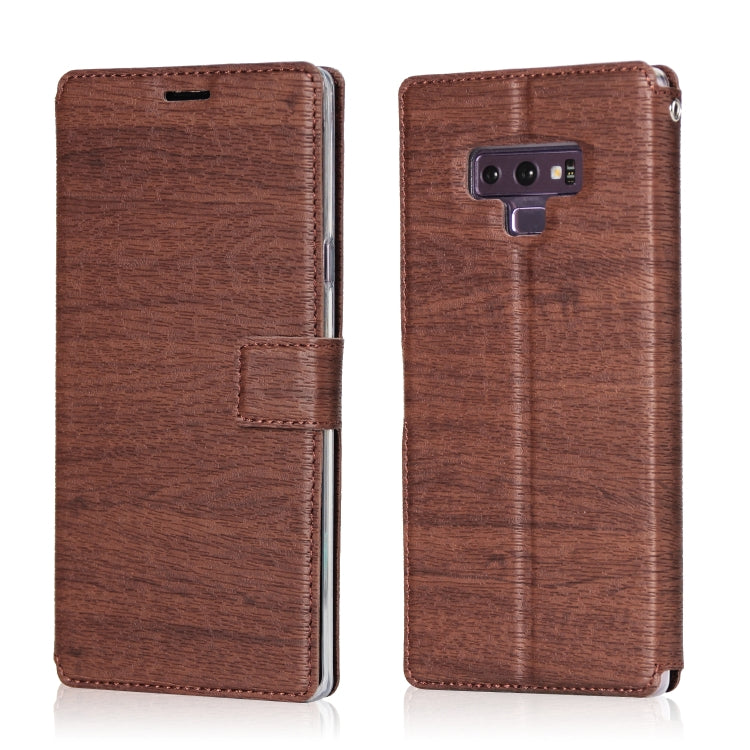 For Galaxy Note9 Ultra-thin Tree Texture Horizontal Flip TPU + PU Leather Case, with Card Slots & Holder & Lanyard
