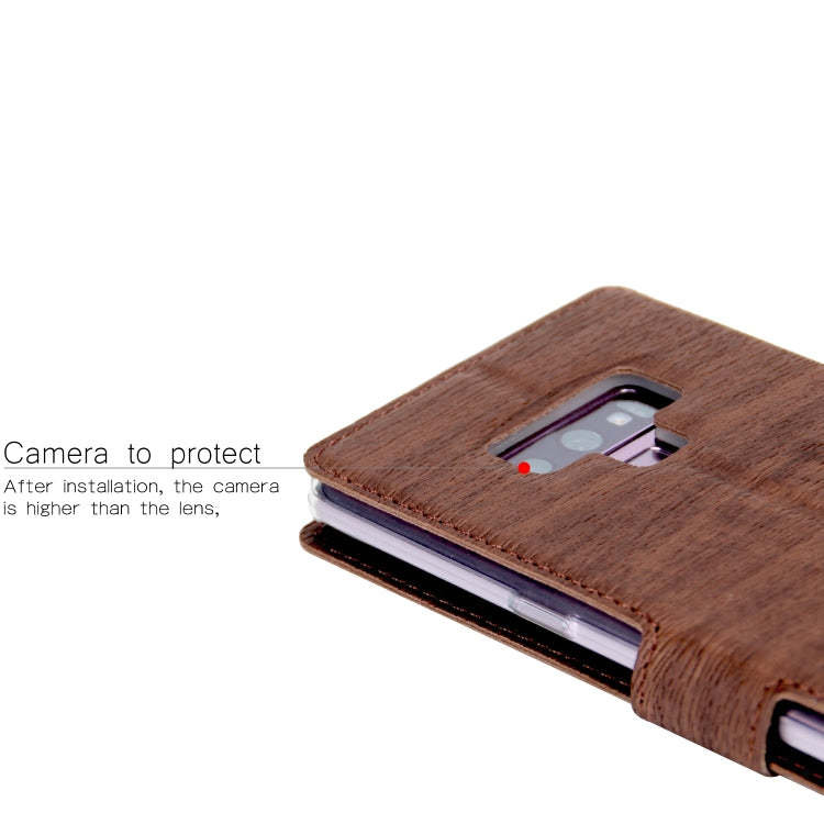 For Galaxy Note9 Ultra-thin Tree Texture Horizontal Flip TPU + PU Leather Case, with Card Slots & Holder & Lanyard