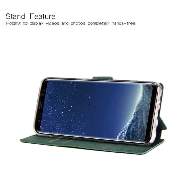For Galaxy S8 Ultra-thin Tree Texture Horizontal Flip TPU + PU Leather Case, with Card Slots & Holder & Lanyard