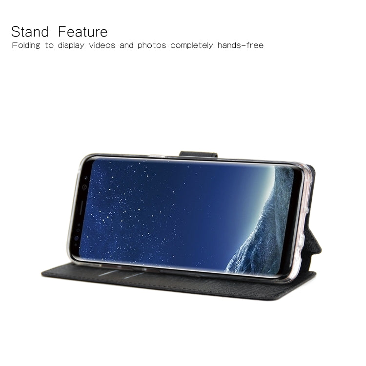 For Galaxy S8 Ultra-thin Tree Texture Horizontal Flip TPU + PU Leather Case, with Card Slots & Holder & Lanyard