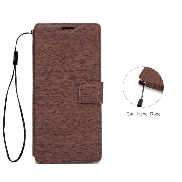 For Galaxy S8+ Ultra-thin Tree Texture Horizontal Flip TPU + PU Leather Case, with Card Slots & Holder & Lanyard