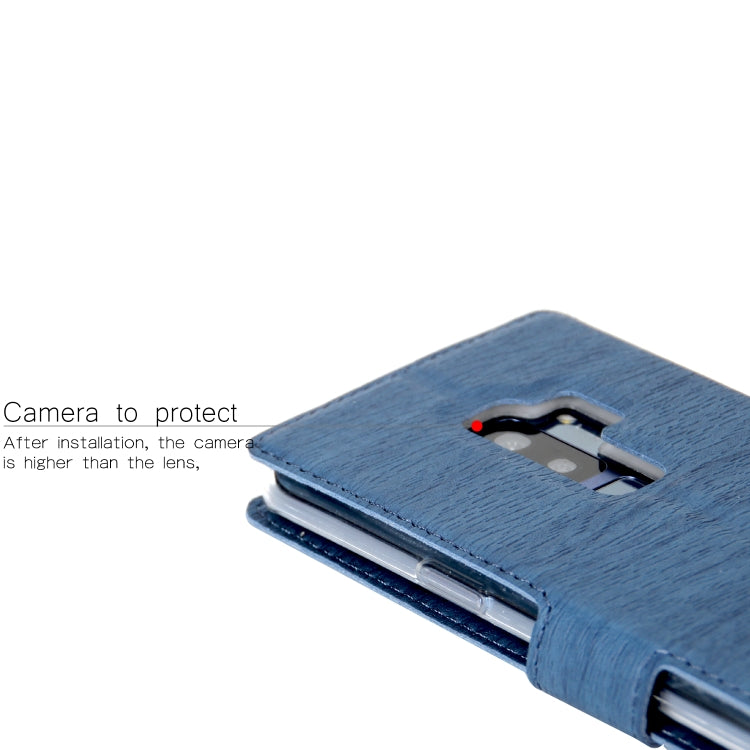 For Galaxy S9+ Ultra-thin Tree Texture Horizontal Flip TPU + PU Leather Case, with Card Slots & Holder & Lanyard
