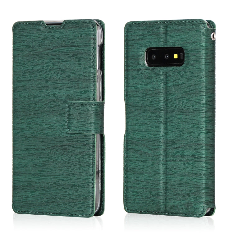 For Galaxy S10 Ultra-thin Tree Texture Horizontal Flip TPU + PU Leather Case, with Card Slots & Holder & Lanyard