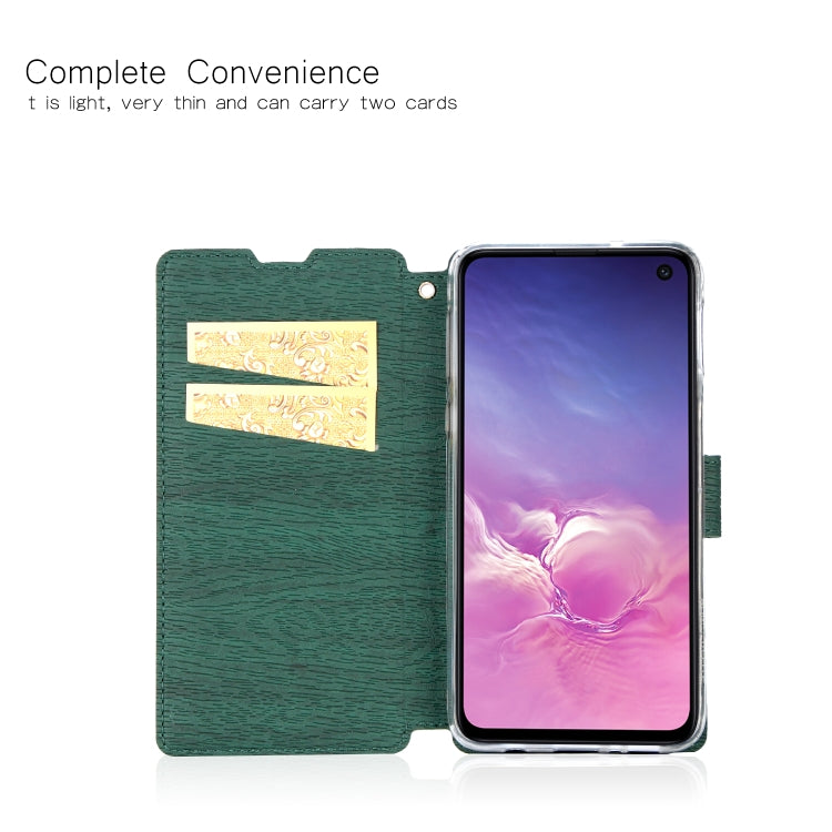 For Galaxy S10e Ultra-thin Tree Texture Horizontal Flip TPU + PU Leather Case, with Card Slots & Holder & Lanyard