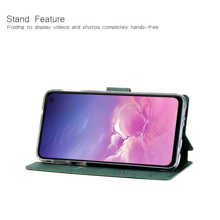 For Galaxy S10e Ultra-thin Tree Texture Horizontal Flip TPU + PU Leather Case, with Card Slots & Holder & Lanyard