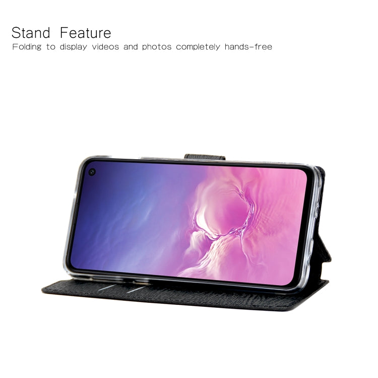 For Galaxy S10e Ultra-thin Tree Texture Horizontal Flip TPU + PU Leather Case, with Card Slots & Holder & Lanyard